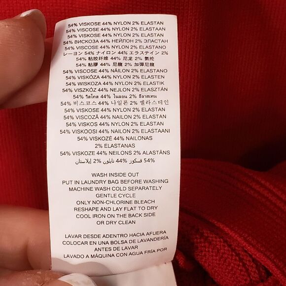 MICHEAL Micheal Kors Ottoman Flare-Hem Dress Mango Red Size 1X - Picture 11 of 11